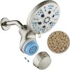 High Pressure Luxury 6-mode 6 inch Rain Shower Head with Built-in Skin & Hair KDF Showerhead Filter, ON/OFF Filtration Modes, Instant Cartridge Reload, Stay-Clean Nozzles & Cartridge. Chrome Finish 4