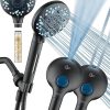 AquaCare® High-Pressure 48-mode Luxury 3-way Combo System with Magnetic Guidance Docking, Giant Rain & Handheld Shower Head, Hygienic Jets and 6 ft. Stainless Steel Hose, Matte Black Finish 2