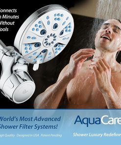 High Pressure Luxury 6-mode 6 inch Rain Shower Head with Built-in Skin & Hair KDF Showerhead Filter, ON/OFF Filtration Modes, Instant Cartridge Reload, Stay-Clean Nozzles & Cartridge. Chrome Finish 2