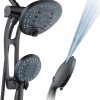 AquaCare® As-Seen-On-TV High Pressure Handheld/Rain 50-mode 3-way Shower Head Combo with Adjustable Arm – Anti-clog Nozzles, Tub & Pet Power Wash, 6 ft. Hose, All Chrome Finish 3