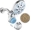 High Pressure Luxury 6-mode 6 inch Rain Shower Head with Built-in Skin & Hair KDF Showerhead Filter, ON/OFF Filtration Modes, Instant Cartridge Reload, Stay-Clean Nozzles & Cartridge. Nickel Finish 3