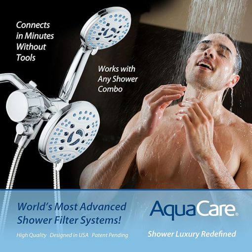 Skin & Hair - World's Most Advanced Shower Filter for Combos with ON/OFF Filtration Modes, Instant Cartridge Reload, Built-in Water Diverter, Stay-Clean Enriched KDF Cartridge/Chrome Finish - Image 2