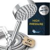 AquaCare® High Pressure 6-way Dual Shower Head Combo with Built-in Filter & Power Wash – Clean Tub, Tile & Pets. Remove Chlorine, Lead & Toxins from Water to Protect Skin, Hair, & Nails. Matte Black 4