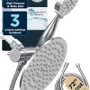 AquaCare® High-Pressure 8-mode Handheld Shower Head with Magnetic Guidance Docking System – 2 Magnetic Brackets, 5 inch Face, Hygienic Jets, 6 ft. Stainless Steel Hose/All Chrome Finish 2