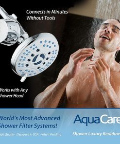 Skin & Hair – World’s Most Advanced Shower Filter for Fixed or Handheld Shower Heads with ON/OFF Filtration Modes, Instant Cartridge Reload & Stay-Clean Enriched KDF Cartridge/Chrome Finish 2