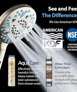 High Pressure 10-mode Filter Handheld Shower Head with Built-in Power Wash – Clean Tub, Tile & Pets, Remove Chlorine, Metals & Toxins from Water to Protect Skin, Hair & Nails. Nickel Finish 2
