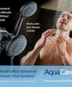 Skin & Hair – World’s Most Advanced Shower Filter for Combos with ON/OFF Filtration Modes, Instant Cartridge Reload, Built-in Water Diverter, Stay-Clean Enriched KDF Cartridge/Matte Black 2
