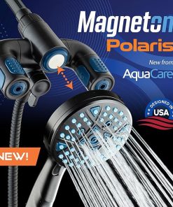AquaCare High Pressure Multi Zone 208 Setting Shower Head & Handheld 3-way Combo System – Magnetic Docking Handle, Stay-Clean Jets, 6 ft. Metal Hose, Oil Rubbed Bronze, Top American Brand 2