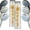 AquaCare® High-Pressure 8-mode Handheld Shower Head with Magnetic Guidance Docking System – 2 Magnetic Brackets, 5 inch Face, Hygienic Jets, 6 ft. Stainless Steel Hose/All Chrome Finish 3