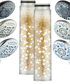 2-pack American KDF Pure Stay-Clean Shower Filter Replacement Cartridge for World’s Most Advanced Handheld Shower Heads with Built-in Water Filter and 2-mode Power Wash – Top American Brand