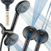 AquaCare® AquaCare As-Seen-On-TV High Pressure Handheld/Rain 80-mode 3-way Shower Head Combo with Adjustable Arm – Anti-clog Nozzles, Tub & Pet Power Wash, 6 ft. Hose, ORB Bronze Finish 4