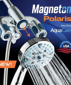 AquaCare High Pressure Multi Zone 208 Setting Shower Head & Handheld 3-way Combo System – Magnetic Docking Handle, Stay-Clean Jets, 6 ft. Metal Hose, All Chrome Finish, Top American Brand 2