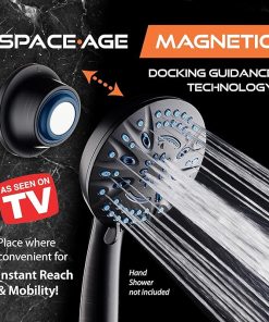 Magnetic Docking Go-Anywhere Wall Bracket for Magneton Hand Shower & Combo Systems – Instant & Secure Tool Free Mount on Any Bath Tile, Tub, Glass Door Surface – Top American Brand – ORB Bronze 2